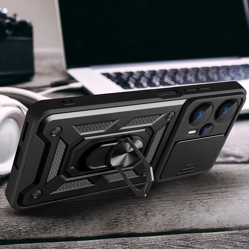 Techsuit Camguard Schutzhülle für Realme GT 6/GT 6T - Schwarz