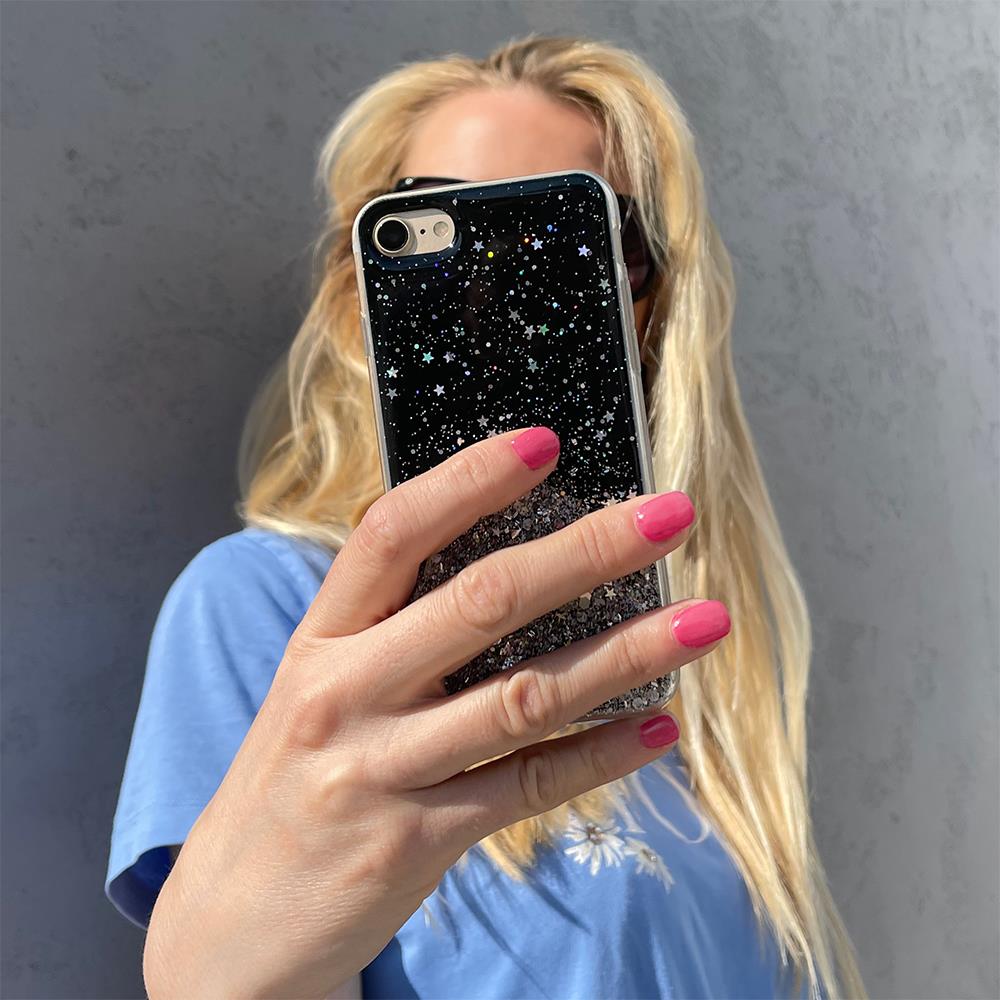 Wozinsky Star Glitter Silikonhülle für Xiaomi Redmi Note 10S/Redmi Note 10 - Durchscheinend