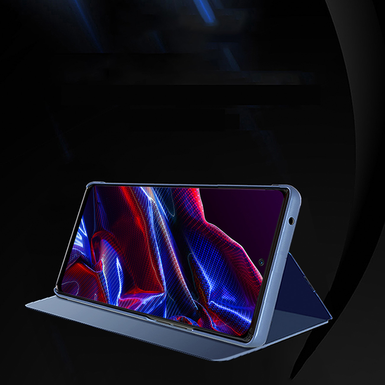 Clear View Case für Xiaomi Redmi Note 12 Pro+ - Schwarz