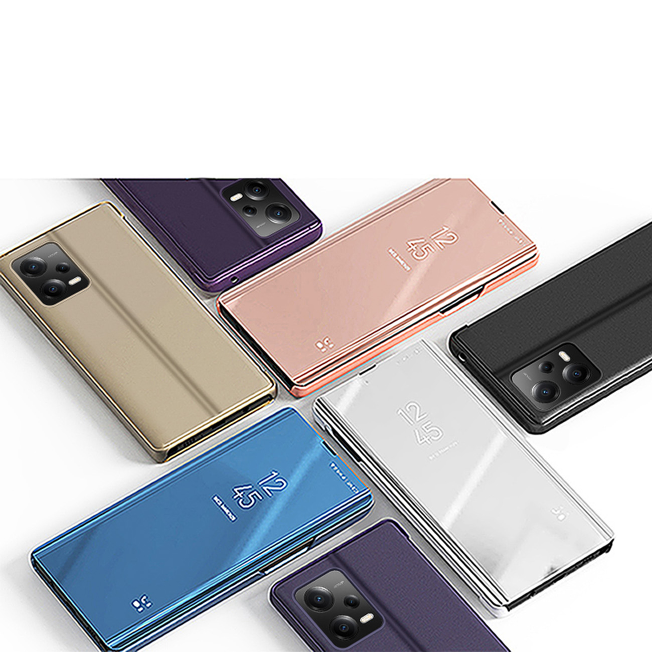 Clear View Case für Xiaomi Redmi Note 12 Pro+ - Schwarz