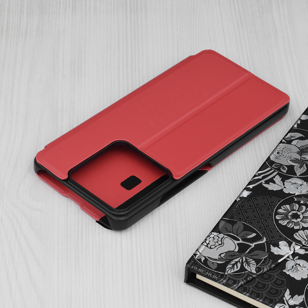 Elegante View Case Book Hülle für Xiaomi Redmi Note 13 - Rot
