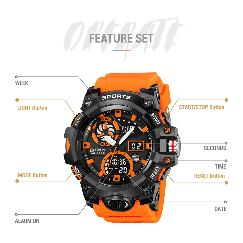 Uhr STRYVE HU-38687 - Orange / Schwarz