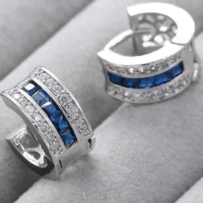 Ohrringe DI-2382 - Silber/Blau