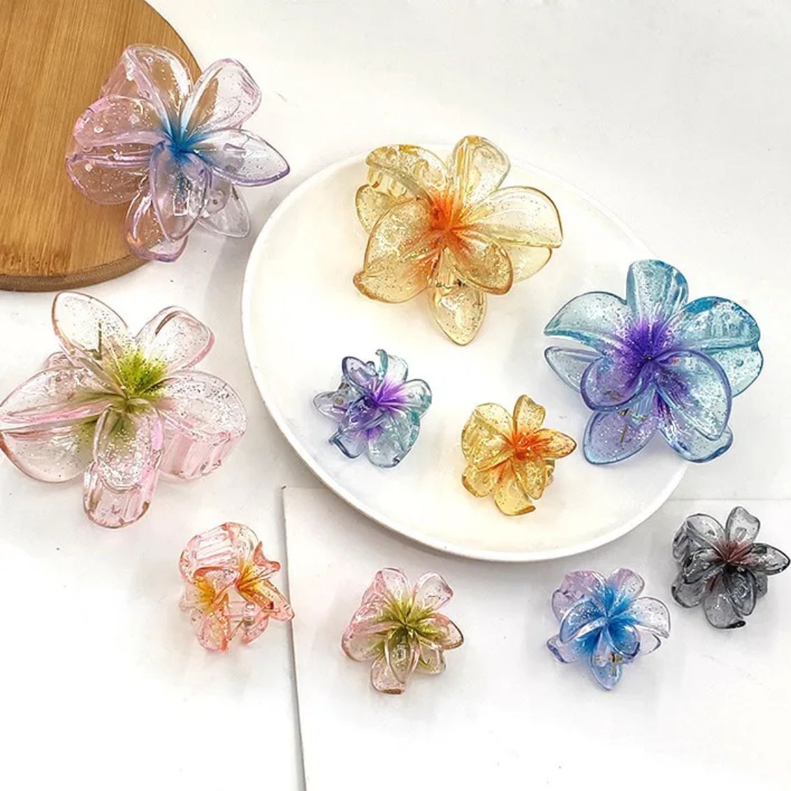 Haarspange Flower - Blau