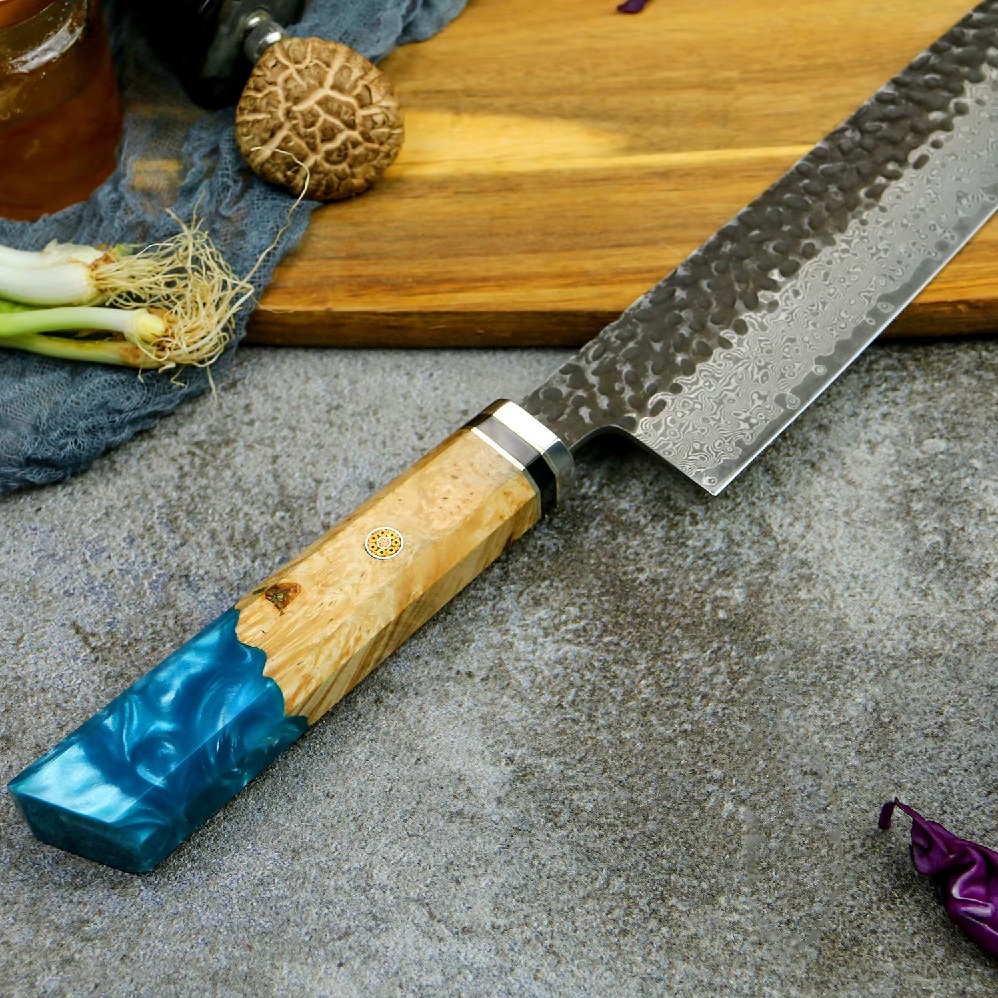 Damast Küchenmesser AI-37593 - Petty / Blau