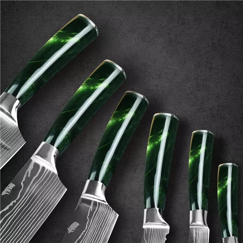 BL-18609 Küchenmesser Set - 9Stk/Braun
