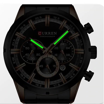 CURREN LU-6225 Uhr - Silber/Schwarz