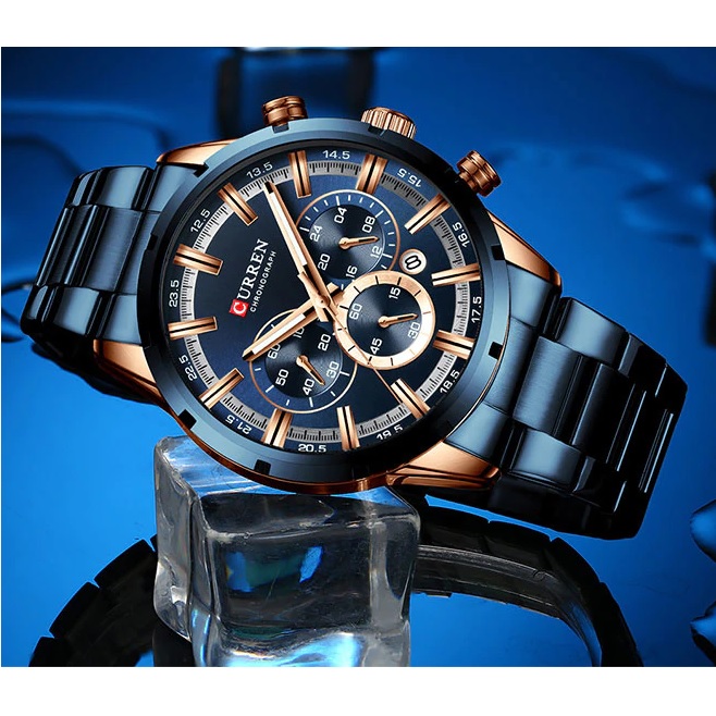 CURREN LU-6225 Uhr - Silber/Schwarz