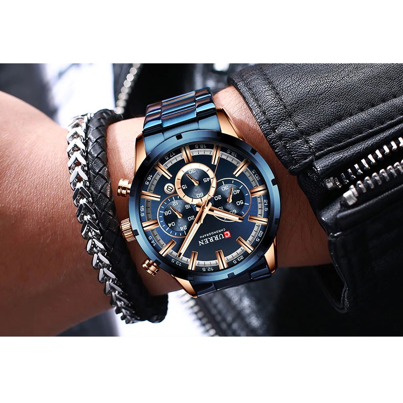 CURREN LU-6225 Uhr - Silber/Schwarz