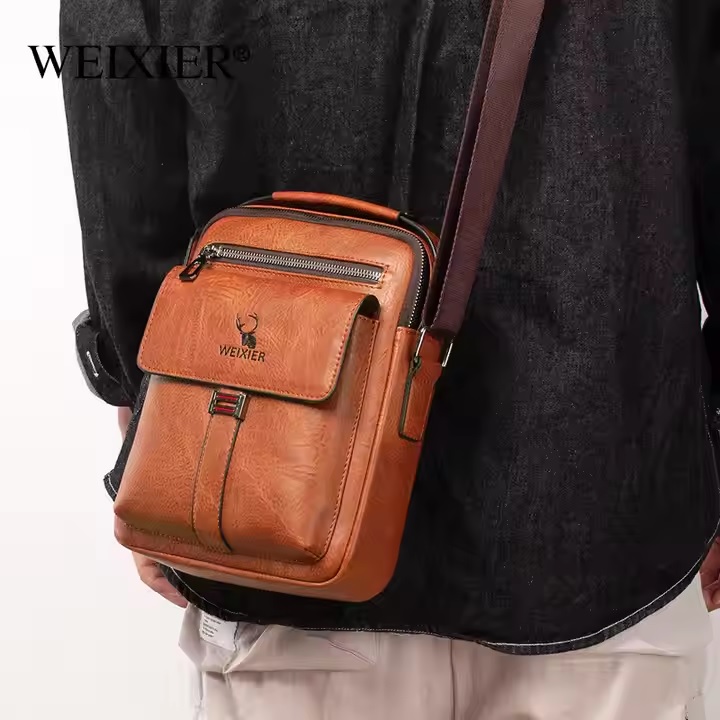 Herren Crossbody Tasche WEIXIER EV-36167 - Braun