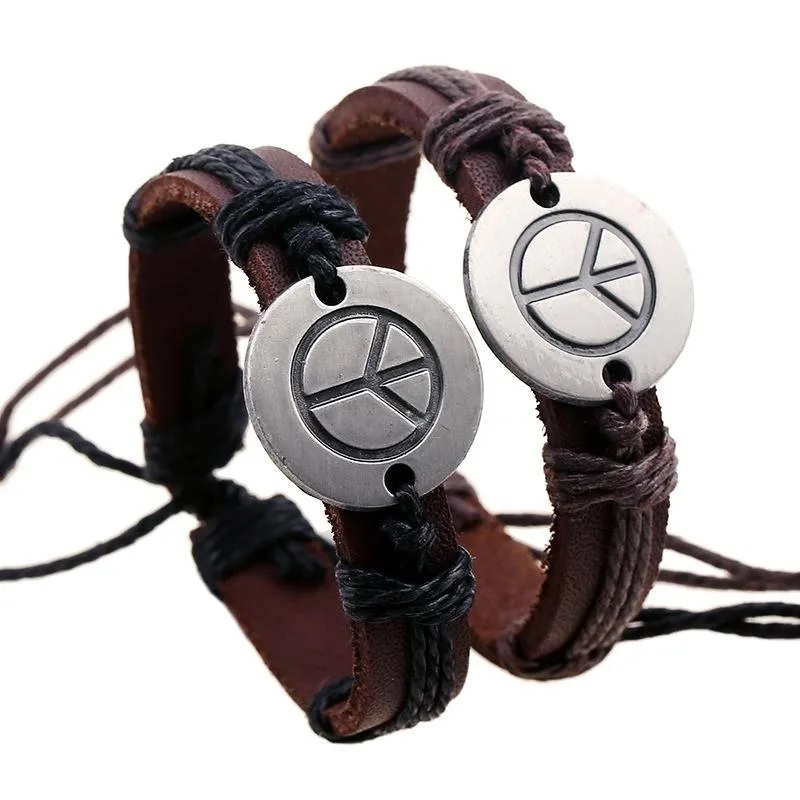 Peace Armband - Burgundy