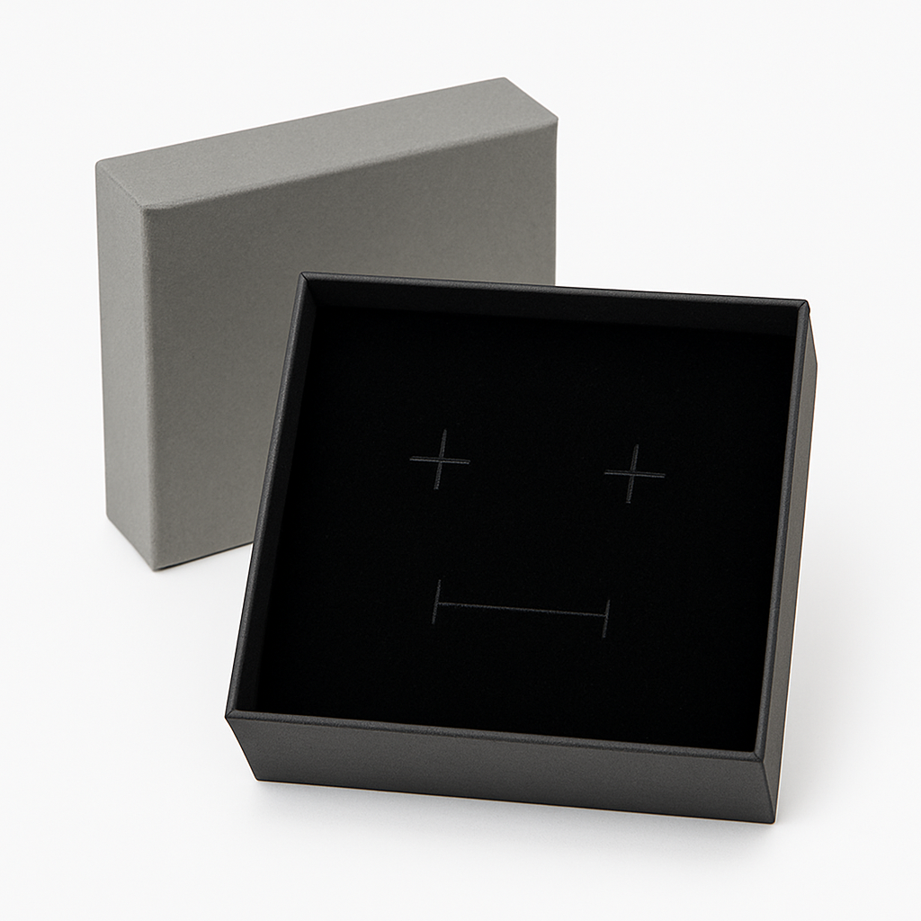 Geschenkbox HARAHU - Grau / 9x9cm