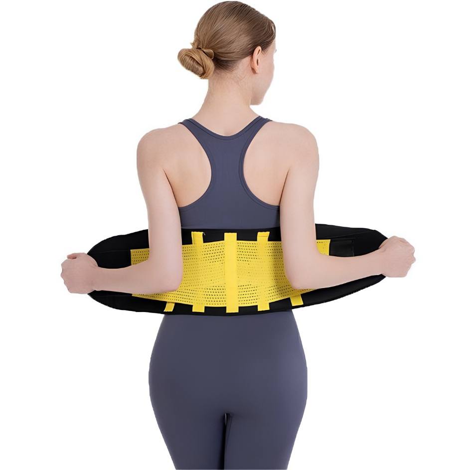 Neopren-Fitnessgürtel FO - 40449 - Gelb / Schwarz / M