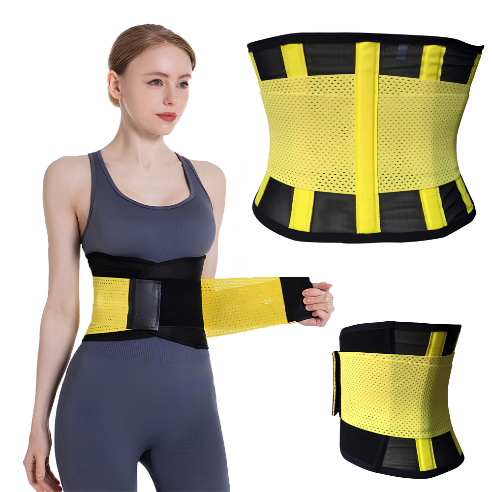 Neopren-Fitnessgürtel FO - 40449 - Gelb / Schwarz / M