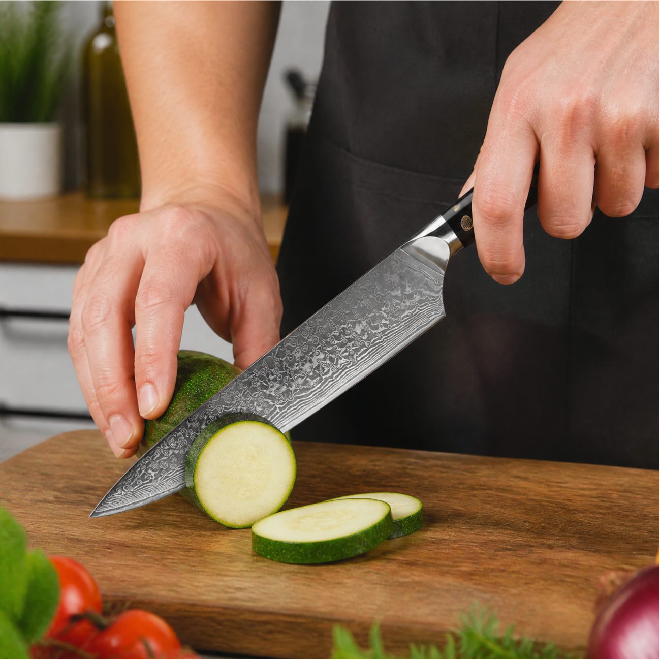 Damaszener Küchenmesser KX-42114 - Chef / Schwarz