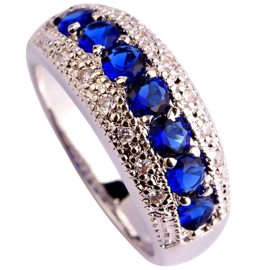 Ring GA-1266 - Silber/Blau - 52mm