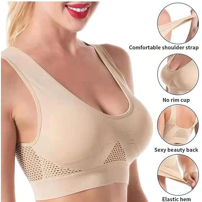 Nahtloser Sport-BH – Violett/ M
