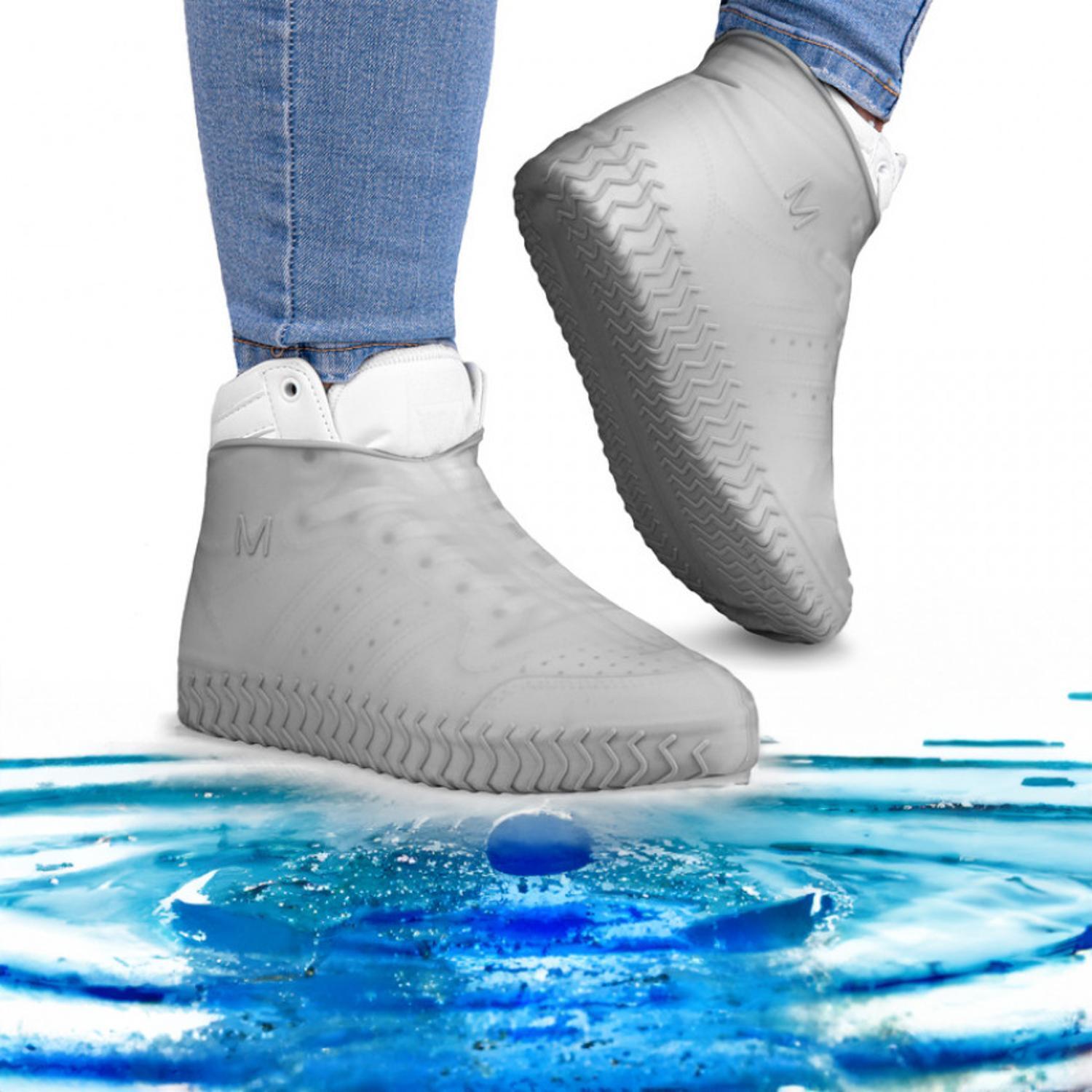 Wasserdichte Schuhüberzüge – Rosa / XL