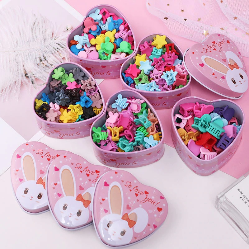Haarklammern mit Box - Blümchen