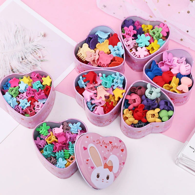 Haarklammern mit Box - Blümchen