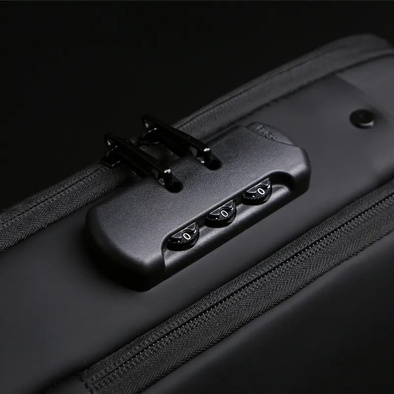 Diebstahlsichere USB-Lade-Umhängetasche - Grau