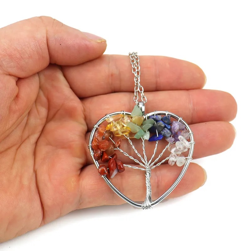 Halskette Tree Heart - Blau