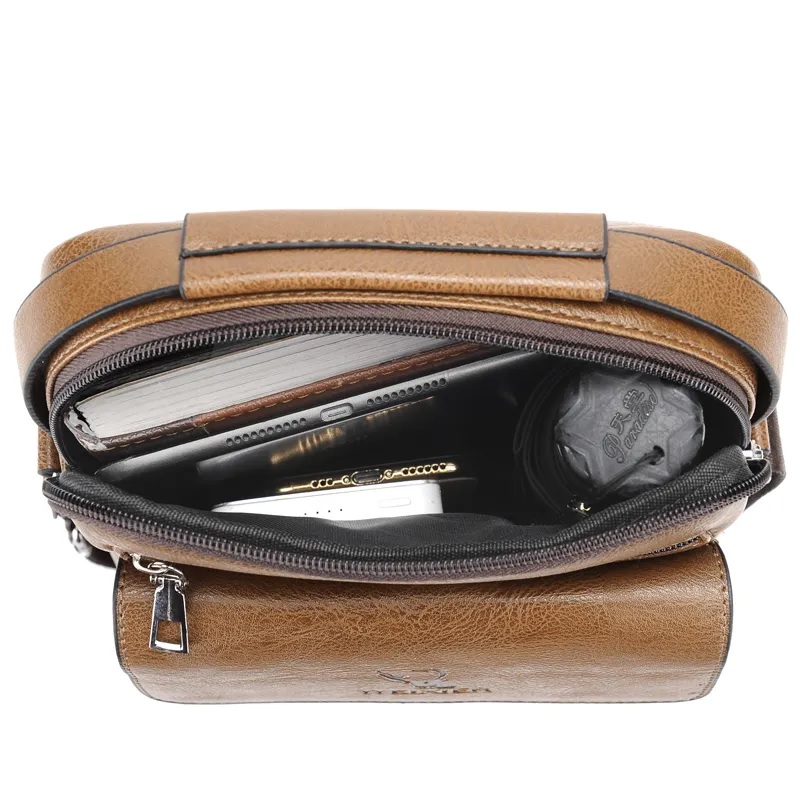 Herren Crossbody Tasche WEIXIER EV-36167 - Braun