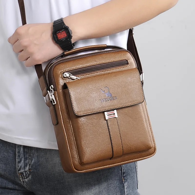 Herren Crossbody Tasche WEIXIER EV-36167 - Braun