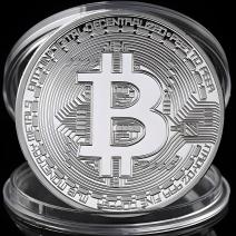 Münze Bitcoin - Silber