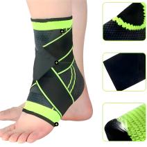 Kompressionsbandage für das Sprunggelenk - Schwarz / Gelb