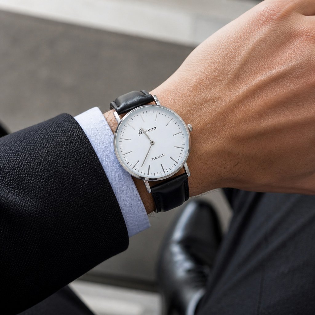 ZI-12979 Uhr - Schwarz/Silber