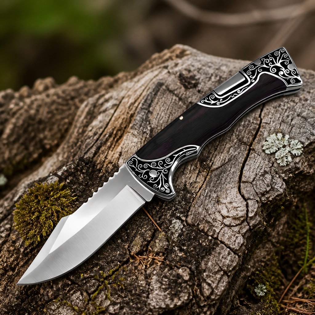 Outdoor-Klappmesser A3157 - Schwarz