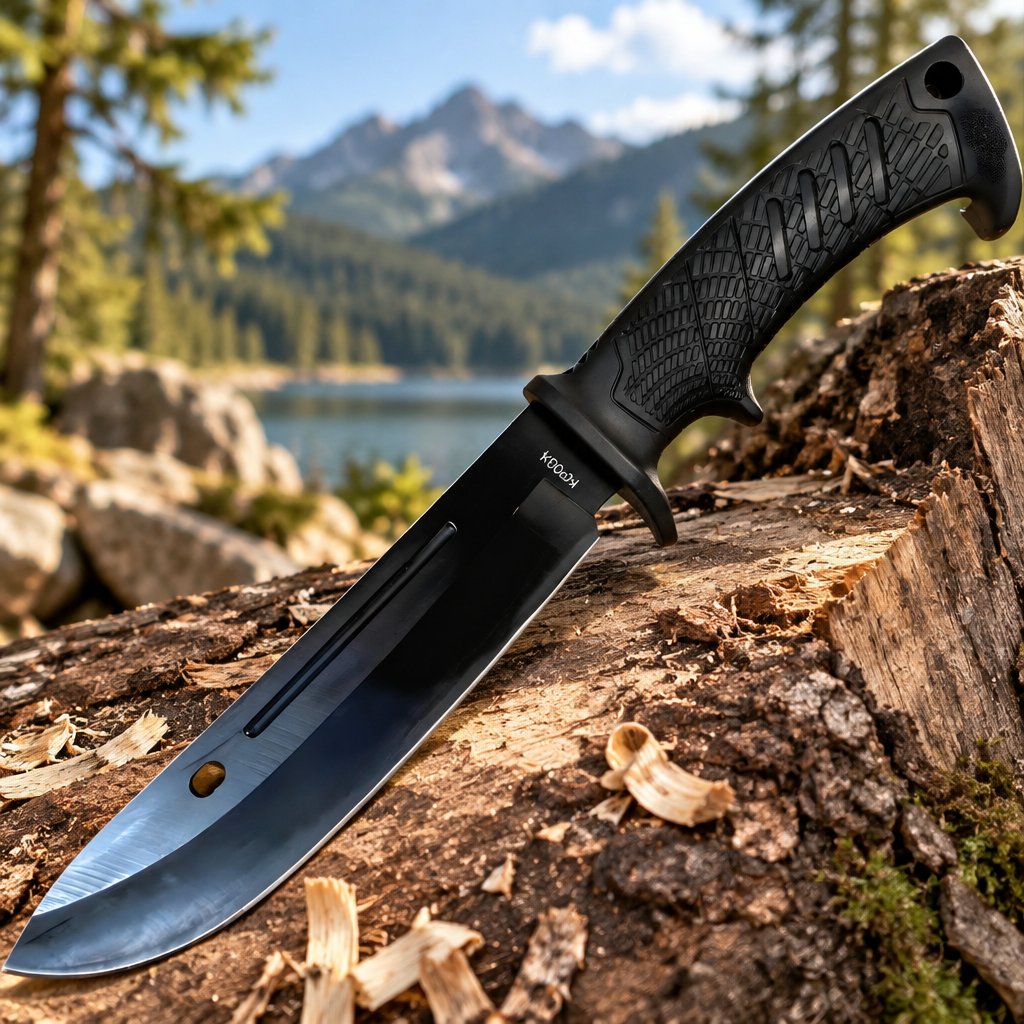 Outdoor-Messer KP004 - Schwarz2 / 31cm / Ohne Etui